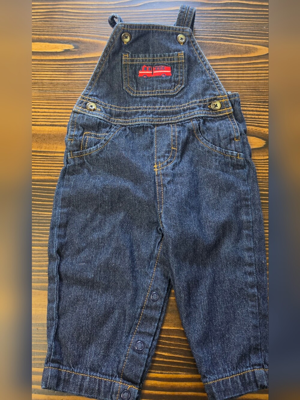 Carter's Dark Blue Denim Baby Overalls